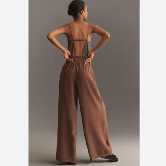 Brand New By Anthropologie Wide-Leg Paperbag Trousers - Picture 2 of 6